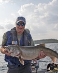 Rob with a big laker from Nonacho Lake.