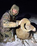 Douglas Werth with his first bighorn sheep.
