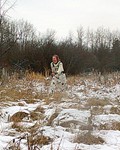 The trail camera captured Karin in a moment of excitement!
